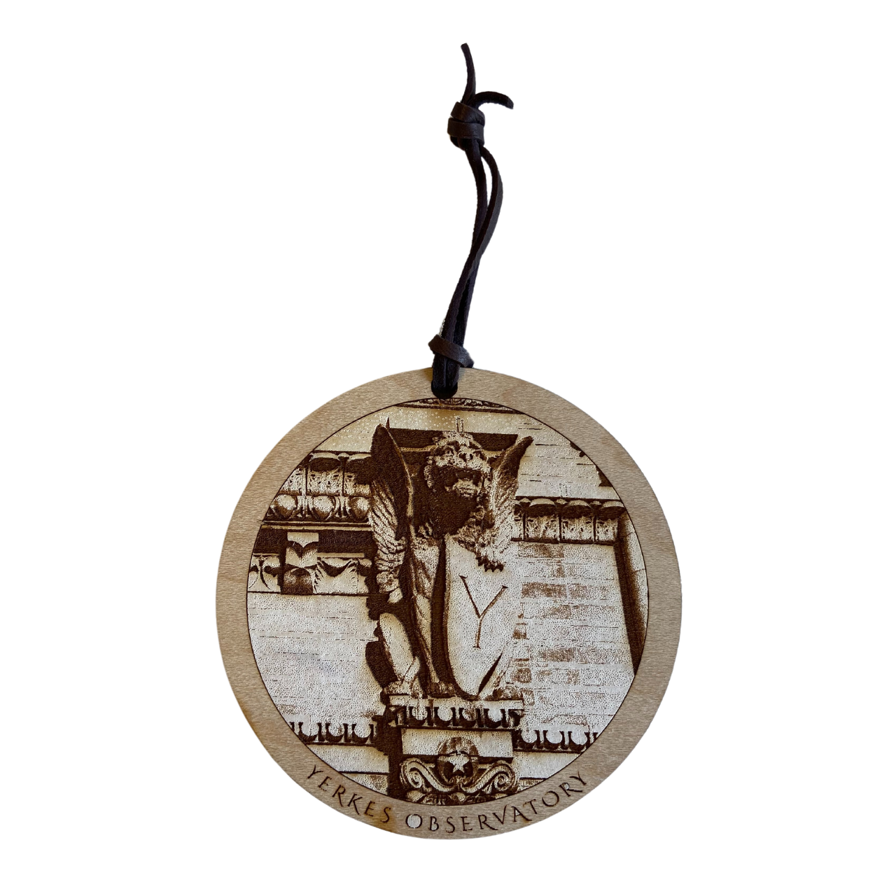 Yerkes Observatory Wood Engraved Ornament, Cobb Cat