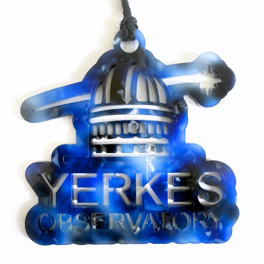 Yerkes Observatory Dome Blue Acrylic Ornament