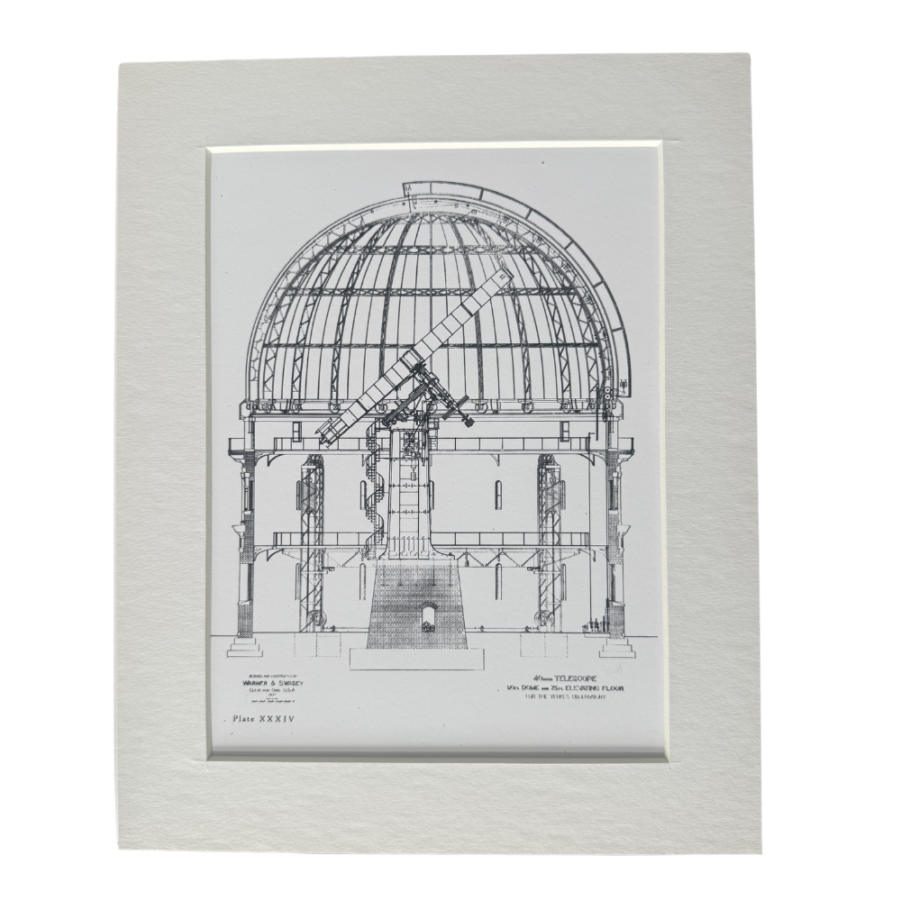Archival Photograph - Yerkes Observatory 40-Inch Telescope Cutaway