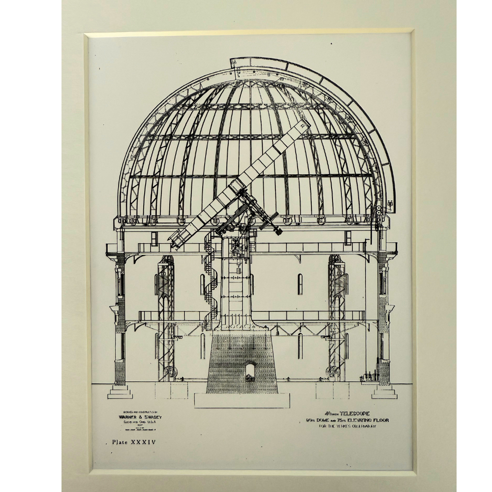 Archival Photograph - Yerkes Observatory 40-Inch Telescope Cutaway